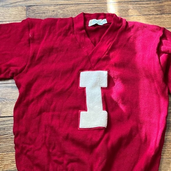 senior cords (very bode)college 70s wool sweater